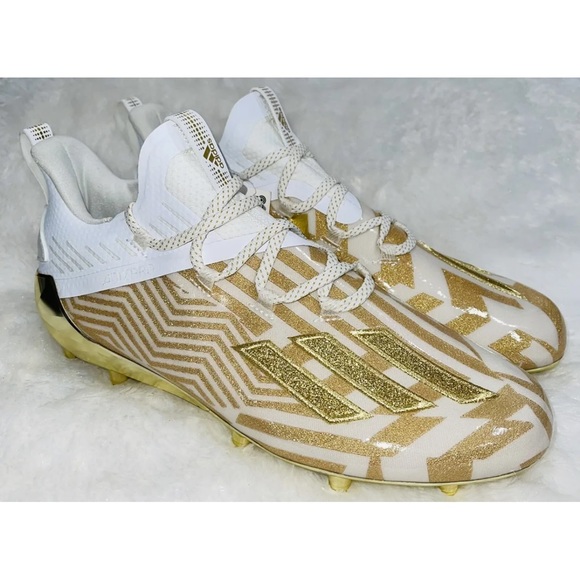 New Adidas Adizero X Anniversary Football Cleats White Gold